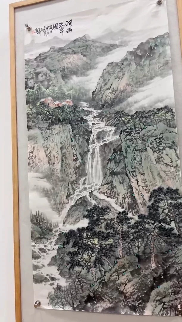 国画李文峰四尺整张浅绛青绿