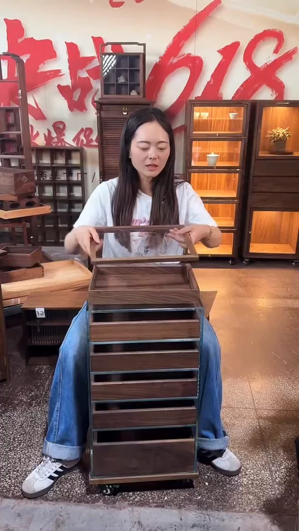 一体式北美黑胡桃收纳盒  4号