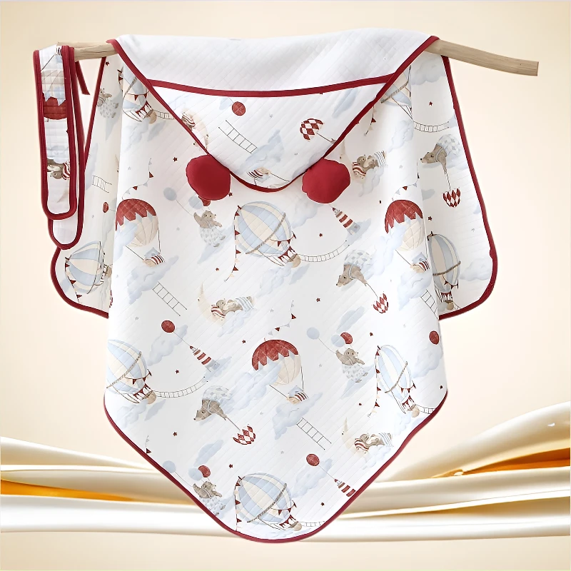 防惊跳新生儿抱被A类纯棉春夏季空调房产房待产包襁褓巾透气包被