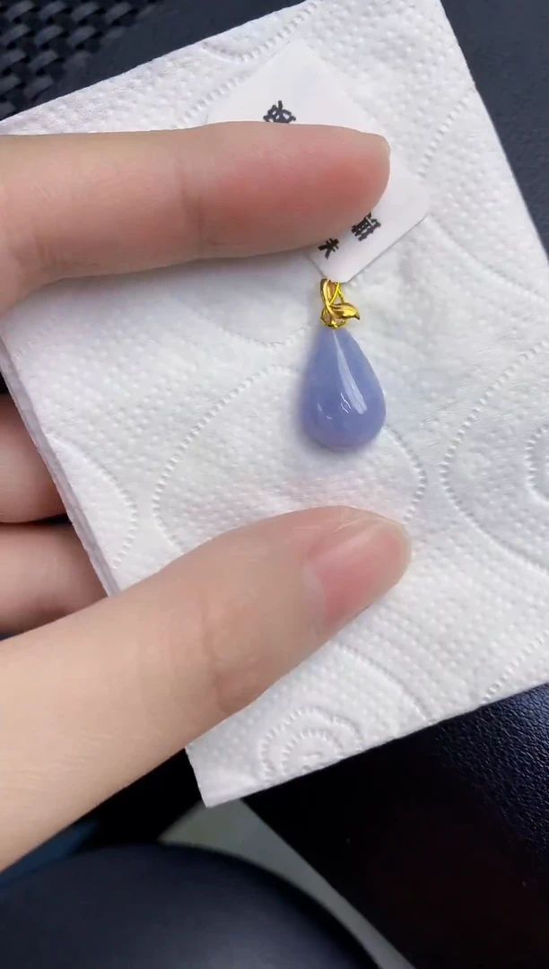 颈饰18K金镶嵌翡翠天然翡翠缅甸A货