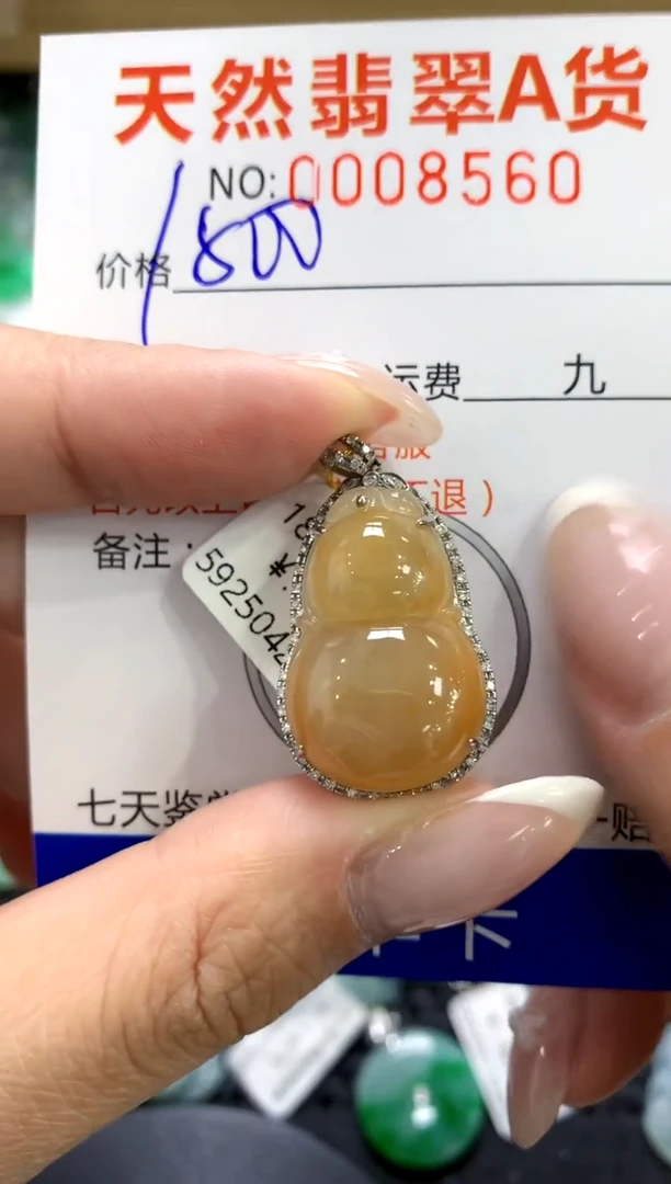 翡翠18K金镶嵌颈饰1111111111111111