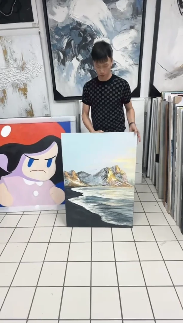 竖款168美术馆 装饰画100*75