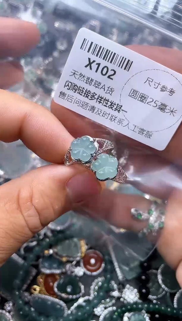 【闪购商品】翡翠颈饰未镶嵌X102戒指 多样性发其一