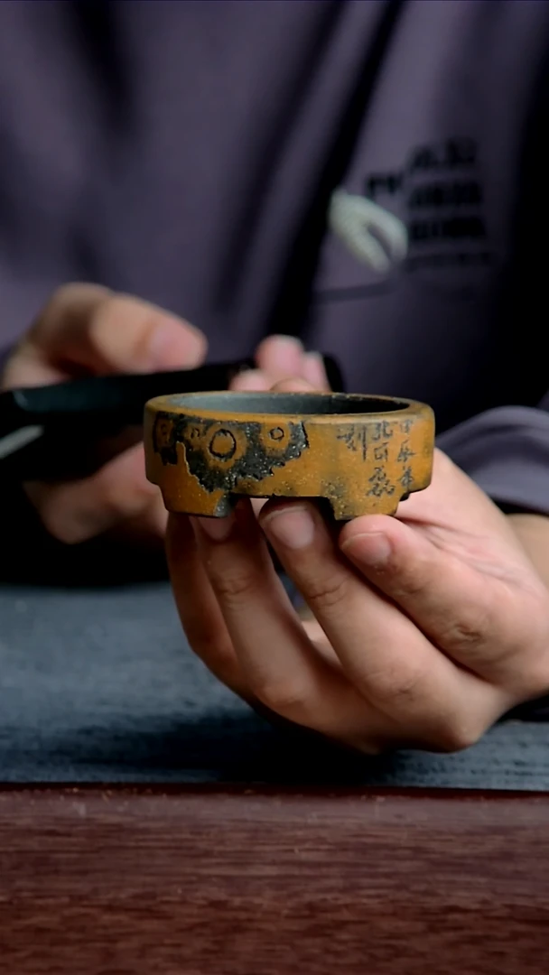 紫砂花盆5.5*3.5*1.3内径紫砂花盆