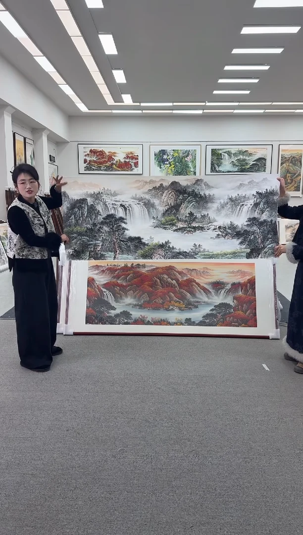 国画手绘   源远流长  单画芯180*70