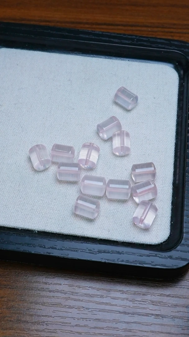 水晶手链未镶嵌【小王珠宝】粉水桶珠单颗