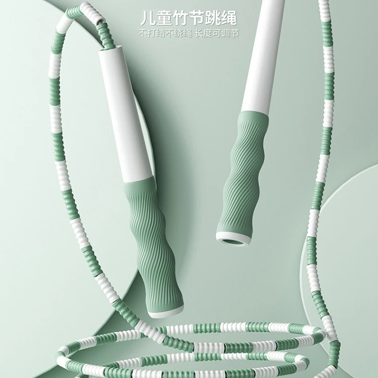 儿童活动竹节跳绳入门小学生一年级初学不打结体育用品钢丝绳