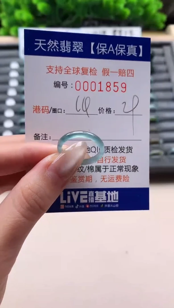 未镶嵌戒指翡翠天然  1859