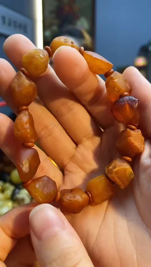 手链琥珀未镶嵌手串1