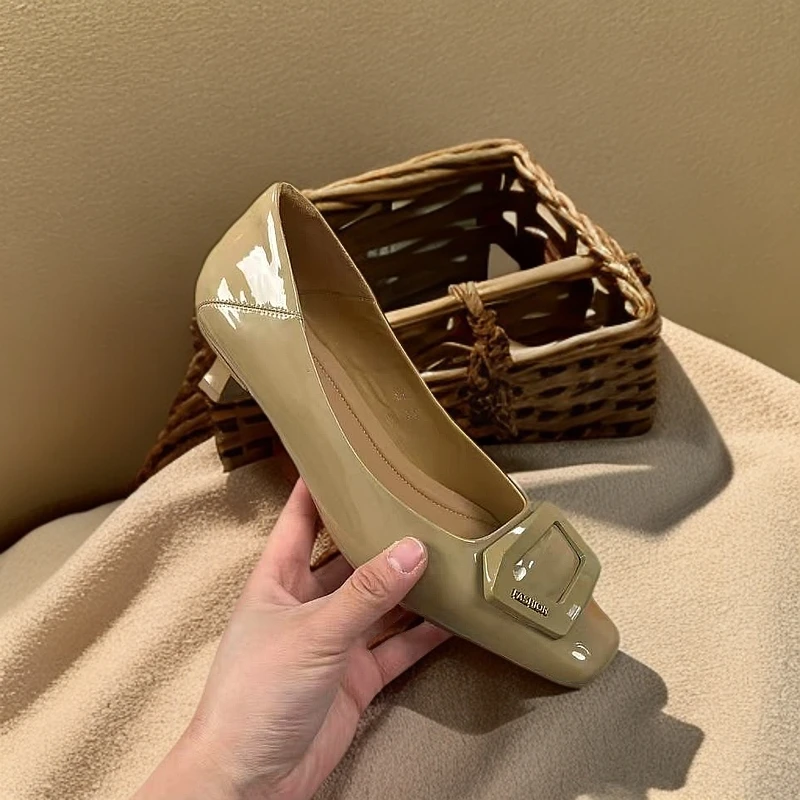 1954-B6-时尚百搭2025春季新款单鞋女式小皮鞋