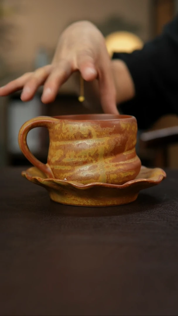 杯景德柴烧手作多人瑕疵