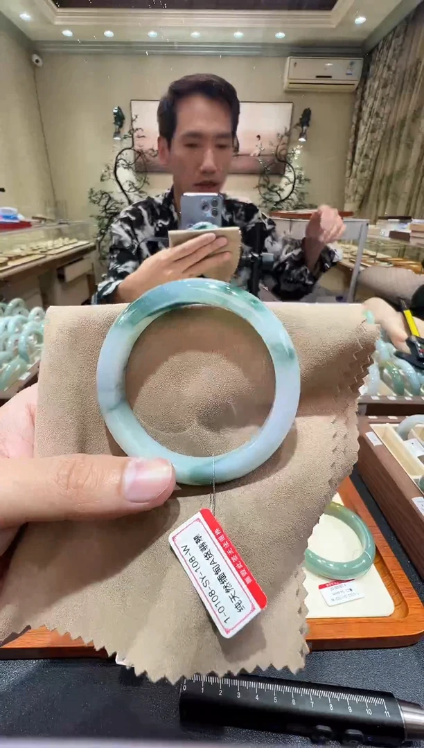 纯天然缅甸A货翡翠手镯54-55mm-1-108号
