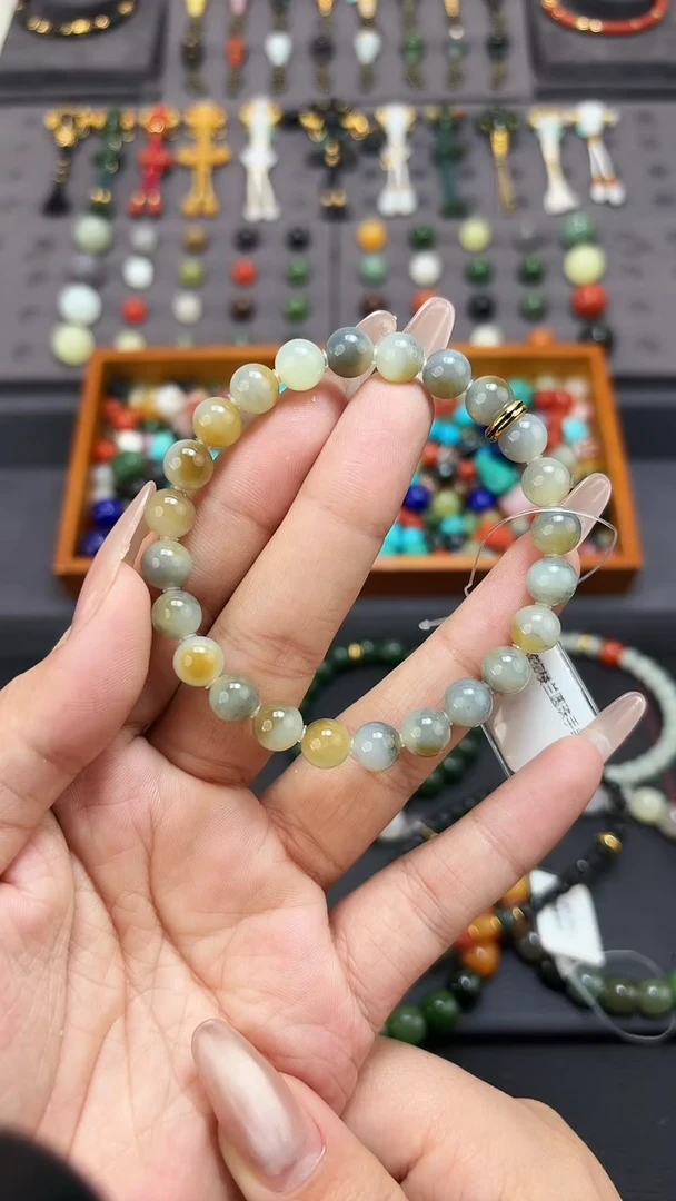 未镶嵌和田玉挂件8mm楼兰圆珠手串  藏物系列