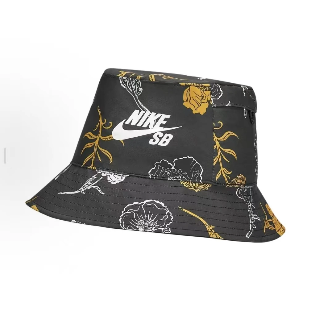 瑕疵款-Nike LOgo装饰 涤纶 渔夫帽 男女同款 黑色绿色