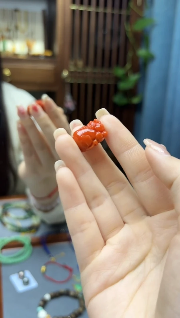 颈饰未镶嵌南红玛瑙南红貔貅吊坠GW编绳