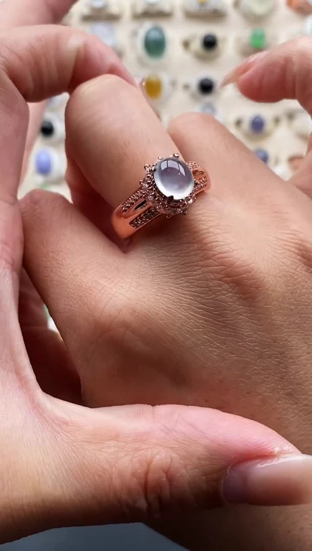 未镶嵌戒指翡翠天然缅甸翡翠333  3+4