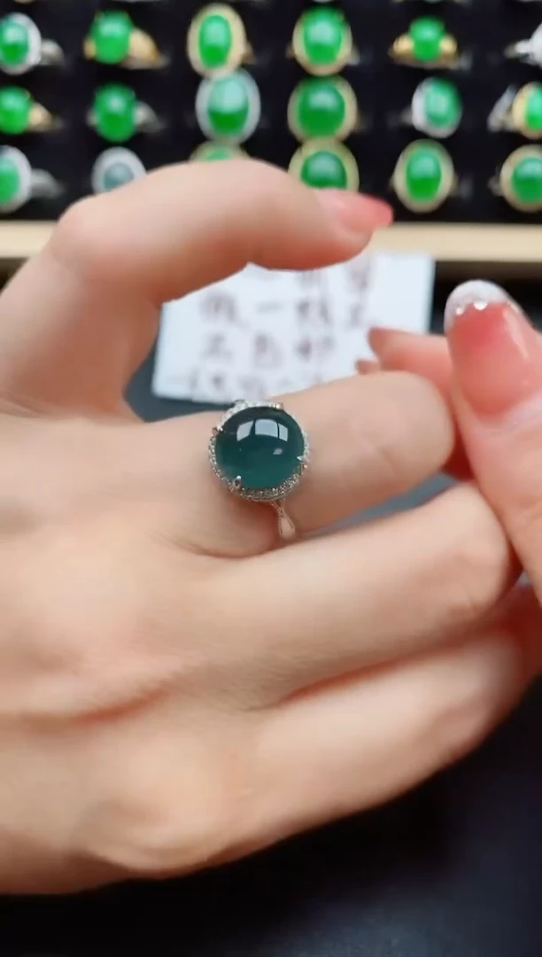 【闪购商品】翡翠戒指银S925镶嵌3653656