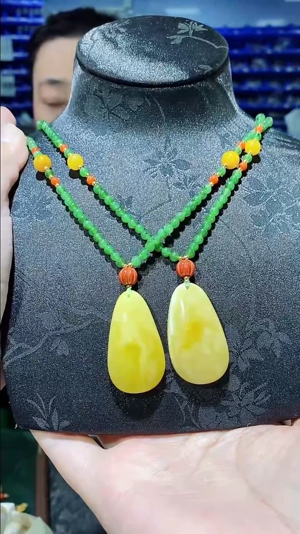 蜜蜡颈饰未镶嵌多样性发货发其一