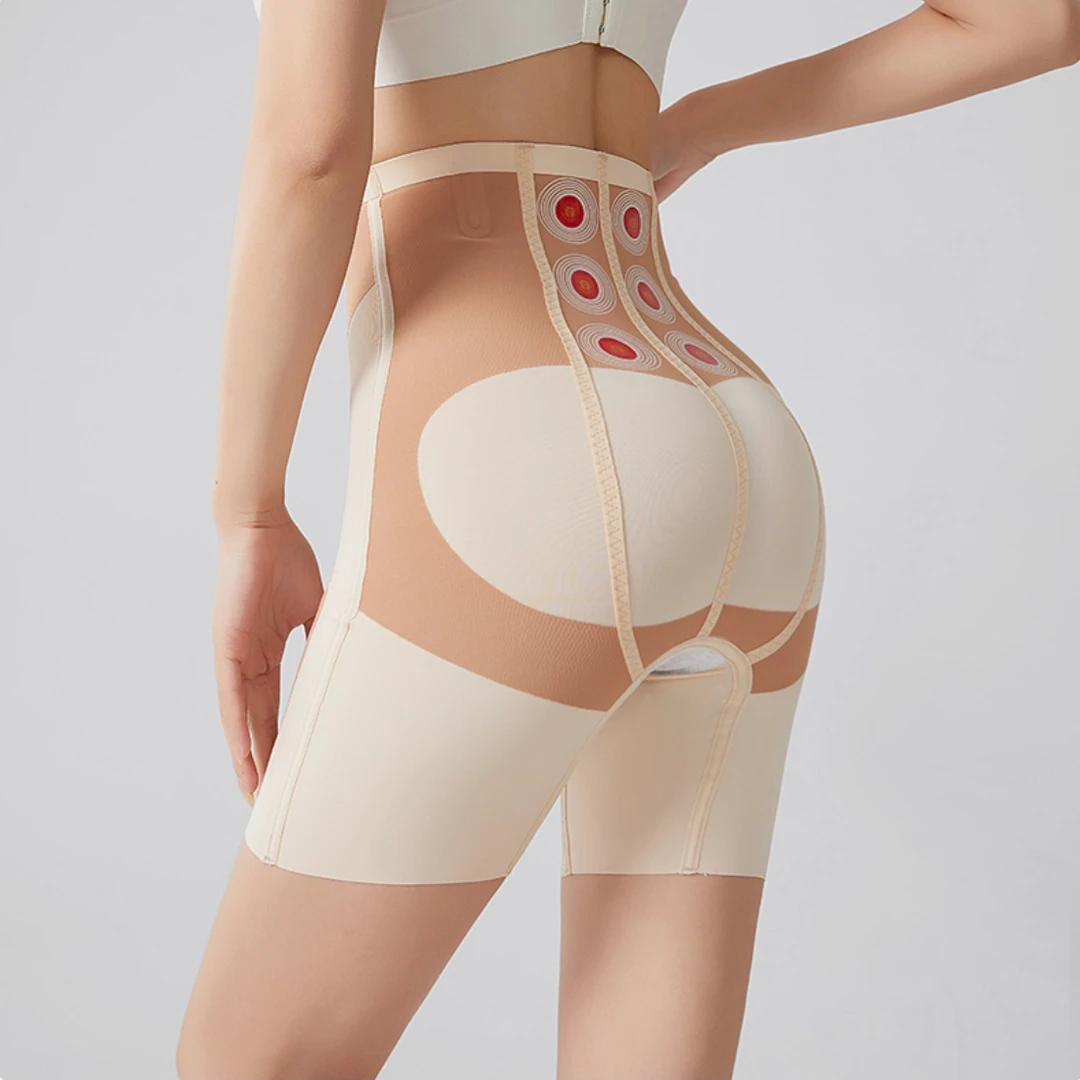 新款女士提臀裤高腰收腹裤翘臀透气拼接薄款短裤美体裤三分裤001