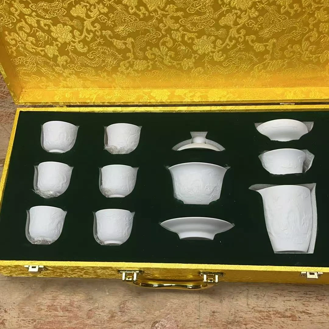 其他精品茶具其他精品茶具高端精品茶具素烧浮雕龙凤（不带礼盒）