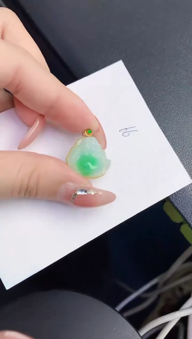 【闪购商品】翡翠颈饰18K金镶嵌000000000000