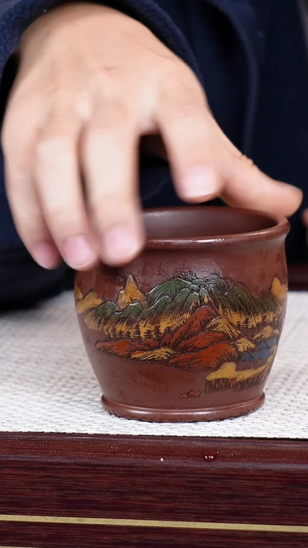 茶杯紫砂宜兴原矿紫砂 全手工制作