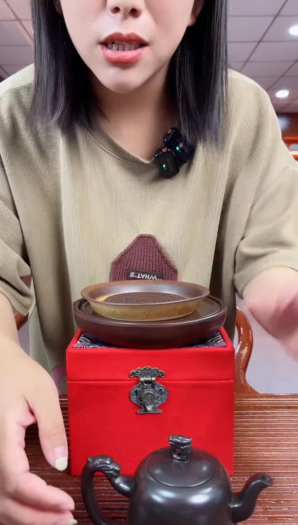 紫砂茶盘仿柴烧壶承