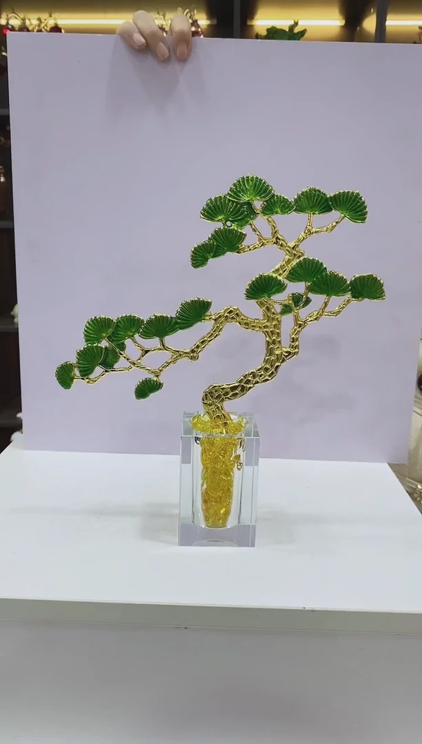 新款大号迎客松摆件