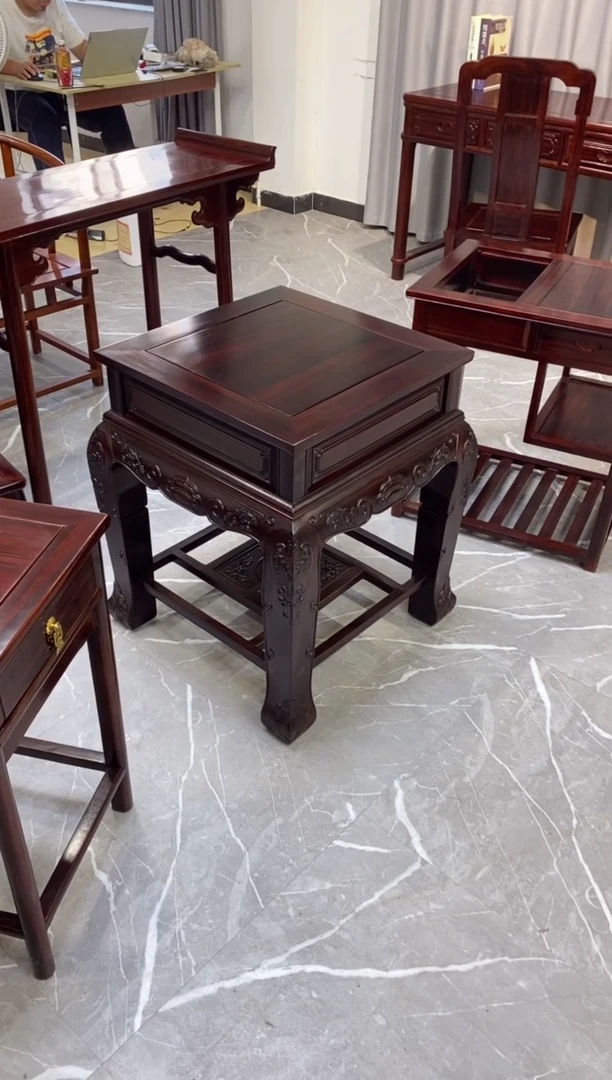 黑酸枝木类成套家具角几53*53*68