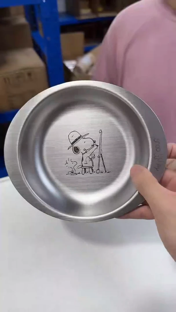 瓷片snoopy不锈钢小盘