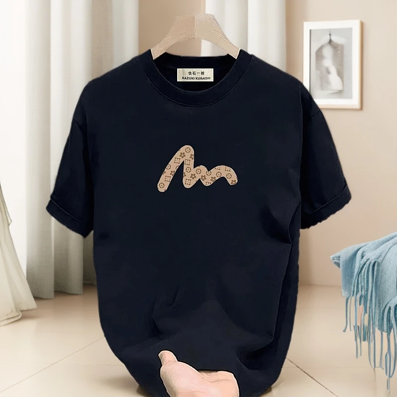 仓石一树联名潮牌简约短袖T恤男宽松高端轻奢印花休闲情侣上衣t恤