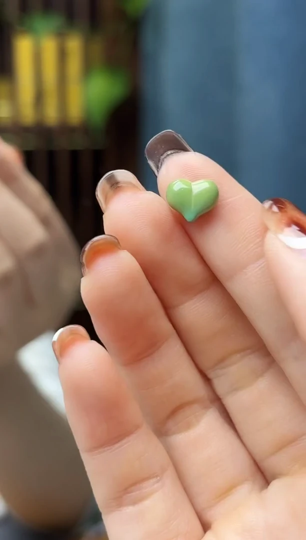 未镶嵌绿松石挂件松石爱心配饰SH