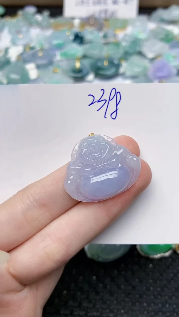 颈饰18K金镶嵌翡翠天然缅甸A货翡翠百元以上9元证书费自理