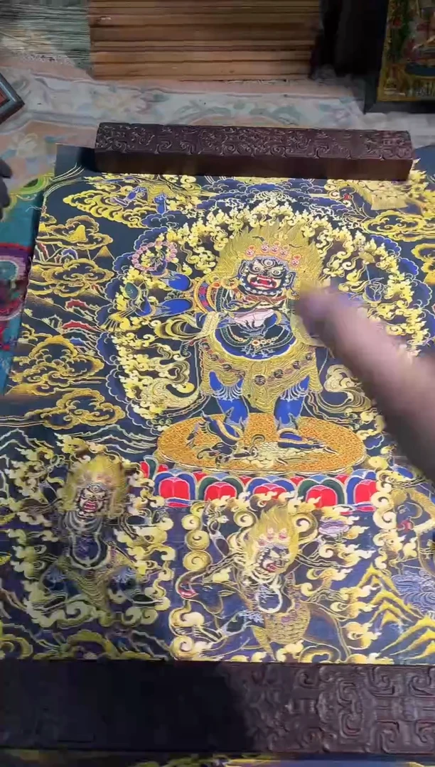 卷轴画路路的唐卡tk160带盒