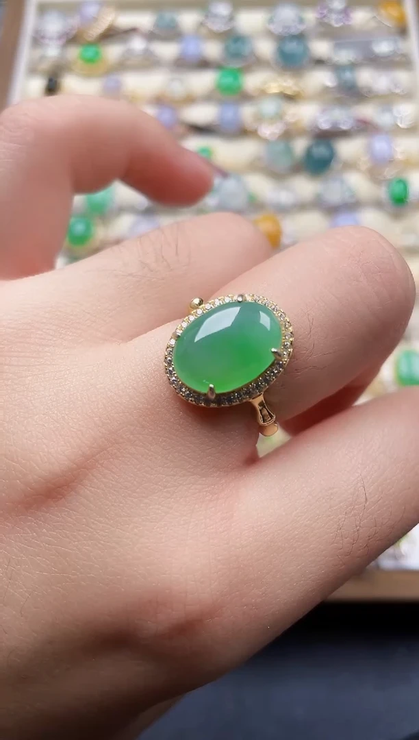 银S925镶嵌戒指翡翠52