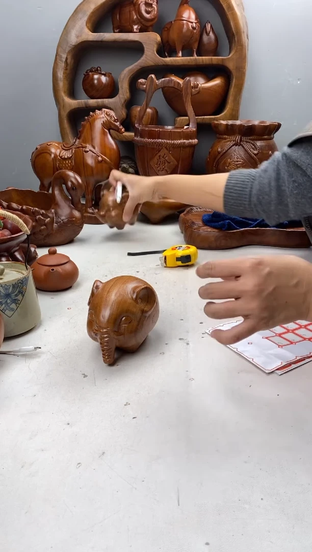 香樟木14香樟木一对小象