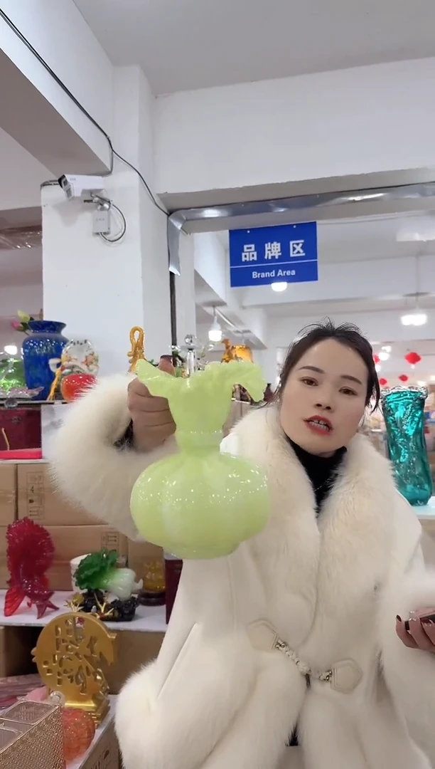 【闪购商品】琉璃迪喜花器-o-早41