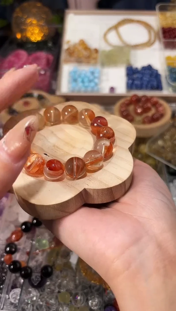 【闪购商品】水晶手串未镶嵌C93胶花单珠卡13