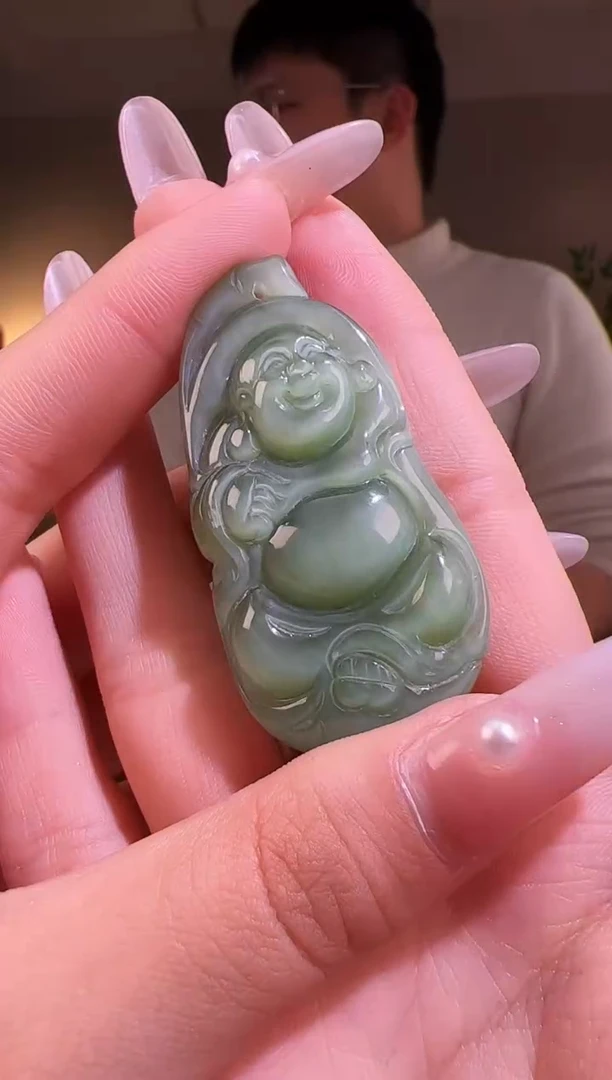 【闪购商品】和田玉颈饰未镶嵌佛牌 带绳