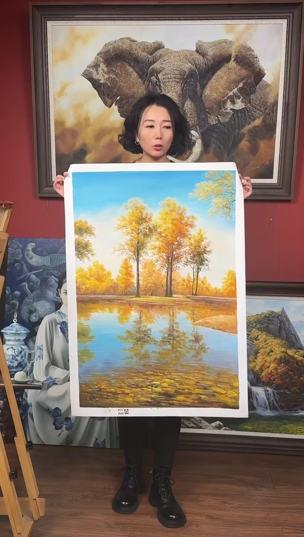 油画【24号】约90*60cm丨朝鲜原创纯手绘孤品油画丨顺丰包邮
