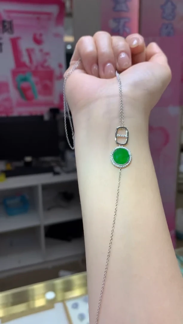 【闪购商品】翡翠颈饰银S925镶嵌|不退不换