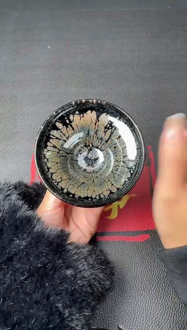 茶盏肖艳水墨牡丹164