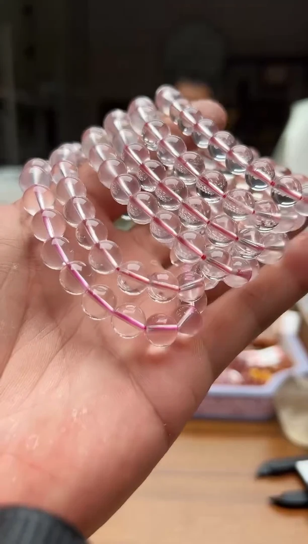 未镶嵌手链水晶星光粉晶008 卡9 多样性发一