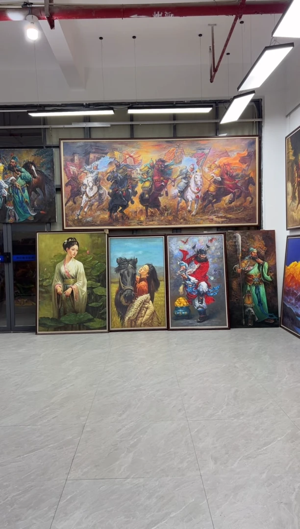 油画青*手绘孤品 青莲佳人+钟馗加朱砂