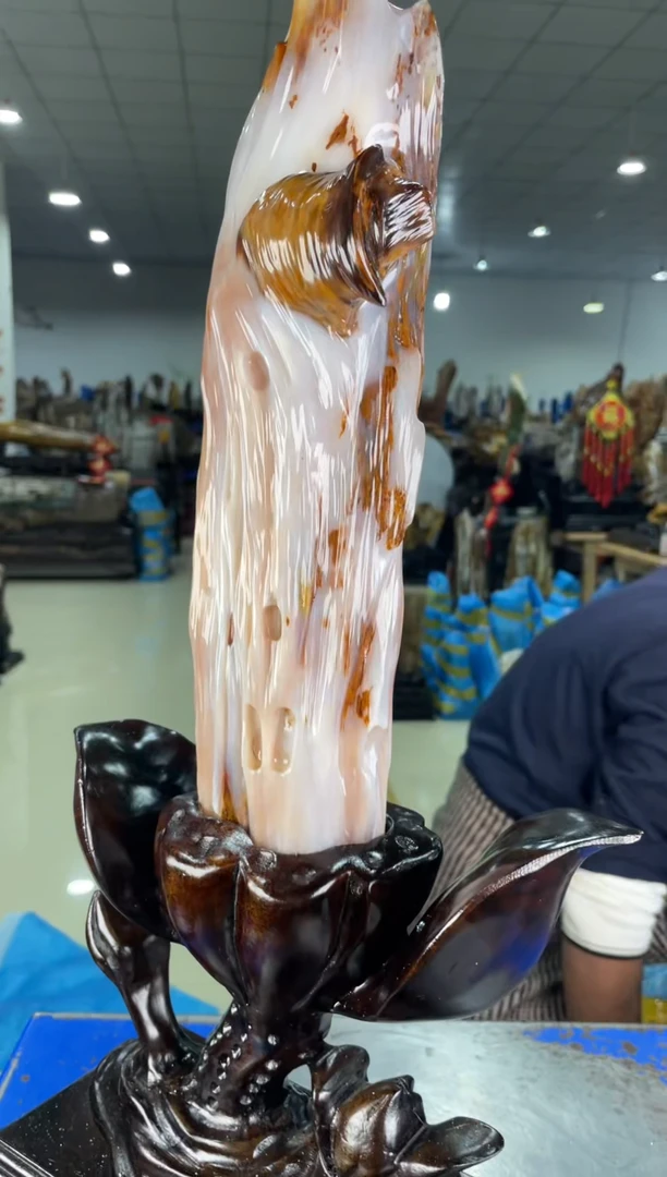 【闪购商品】硅化玉摆件未镶嵌42