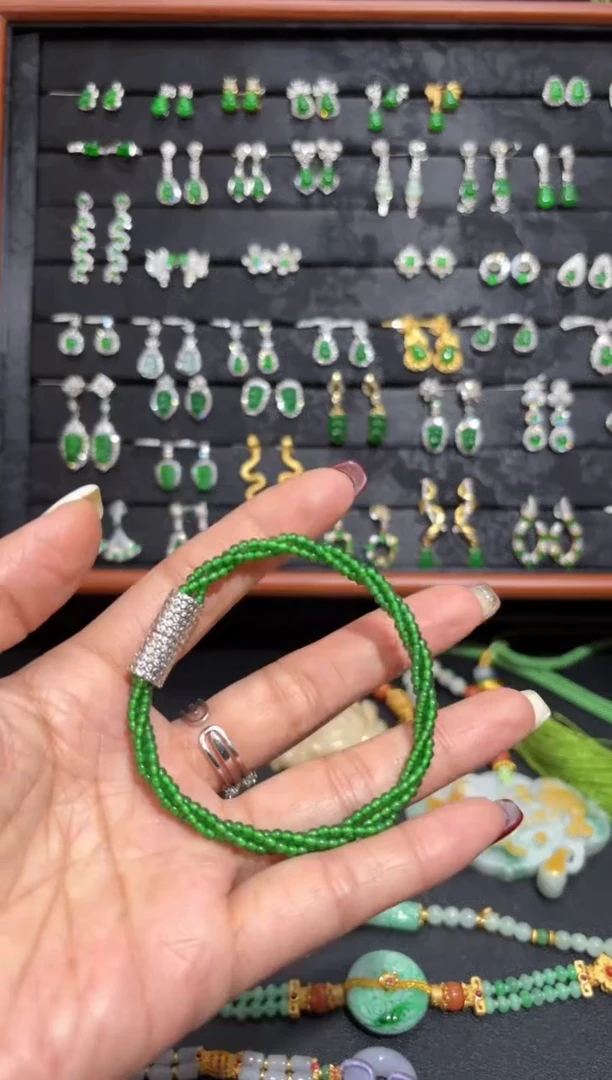 【闪购商品】翡翠颈饰银S925镶嵌珠珠/支持复检/一件