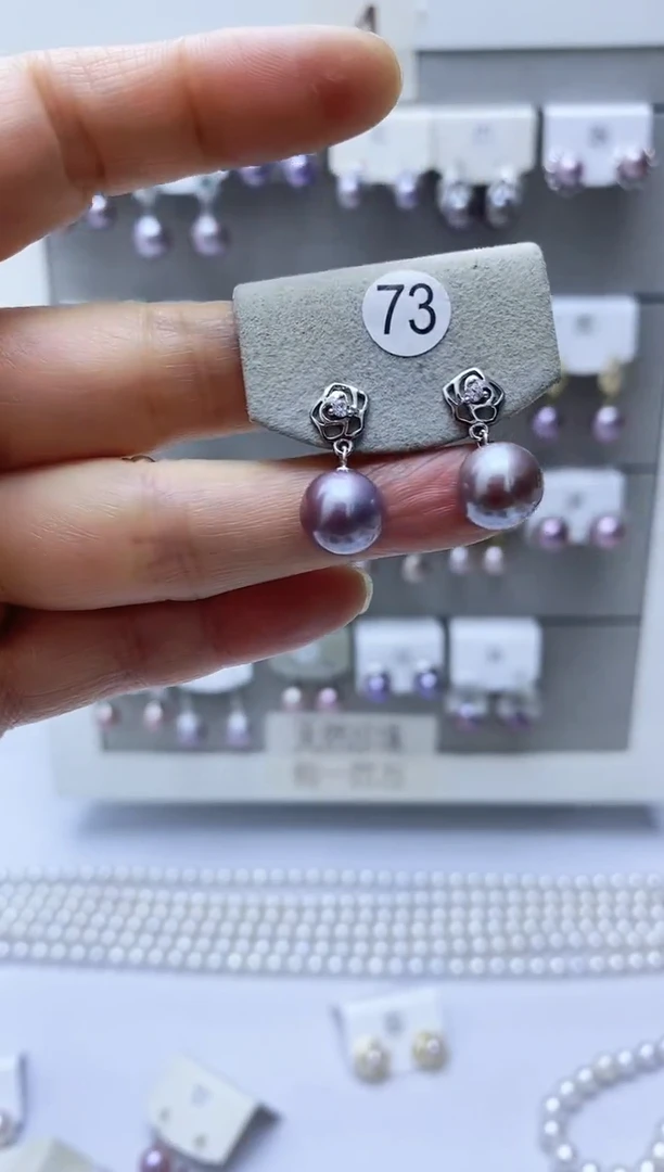 【闪购商品】淡水珍珠耳饰银S925镶嵌73