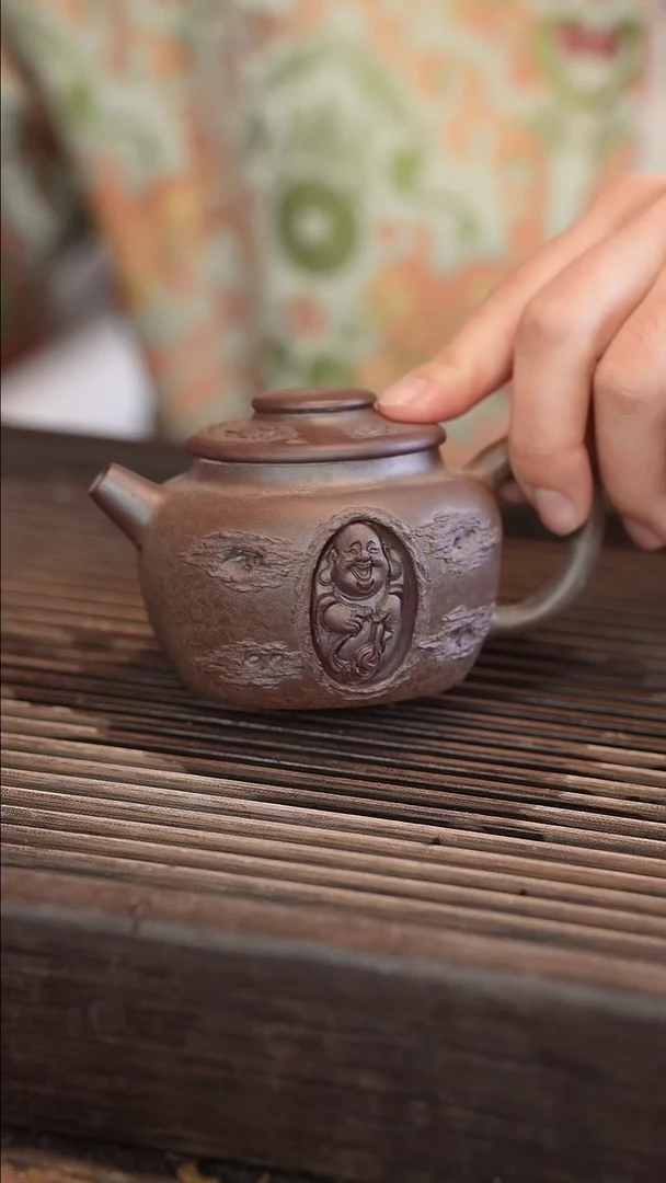 茶壶紫砂原矿手工制作【宽口】180cc
