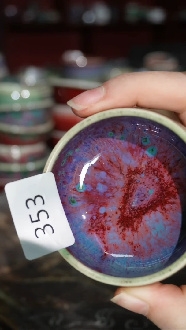 摆件陶精品窑变钧瓷茶器
