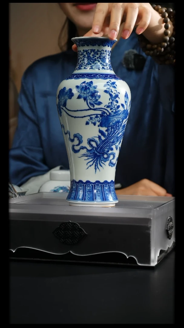 涂杏花窑丨青花一束莲观音尊cppb202510166054